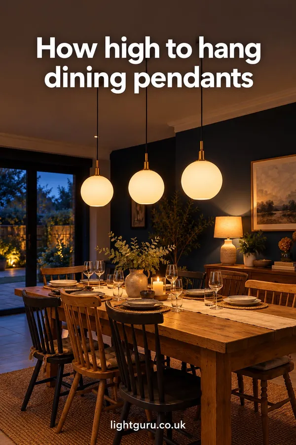 Dining table pendant height: how high to hang lights over a table, and what size