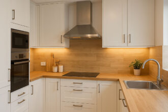 modern bright low ceiling kitchen lighting with flush LED ceiling light