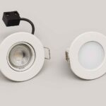 GU10 vs integrated downlights comparison image showing both light types side by side