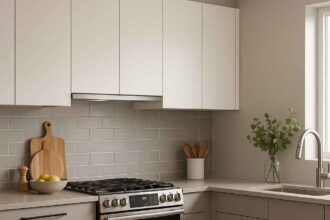 Track Lighting in Kitchens showcasing a modern setup with adjustable spotlights
